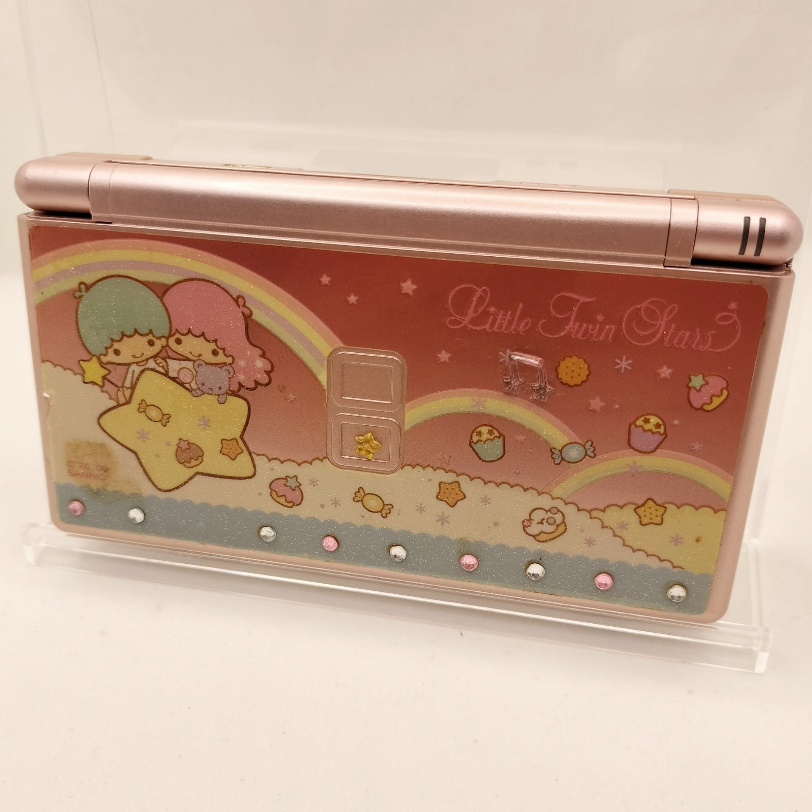 Nintendo DS Lite Metallic Rose Console Cute Sanrio Little Twin Stars Deco Japan