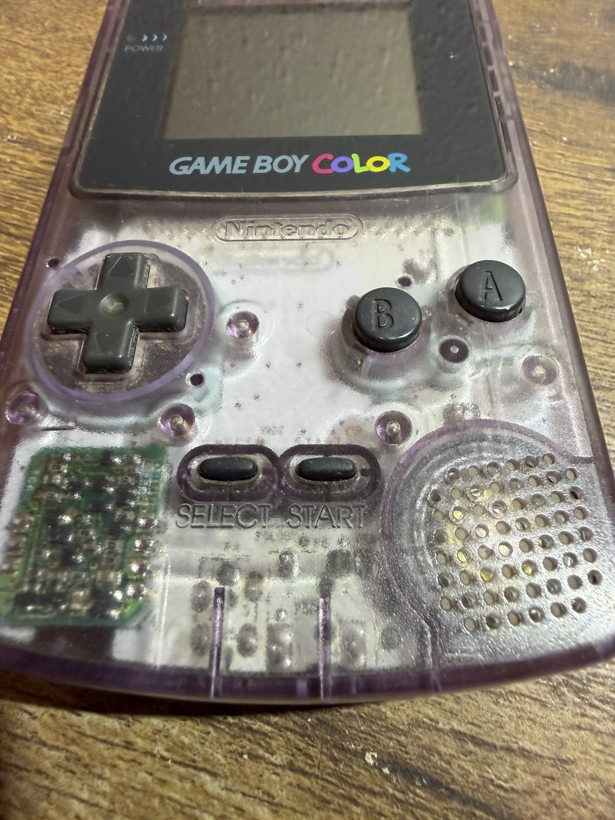 Nintendo Game Boy Color Purple CGB-001 Handheld “No Sound” Game Included A5