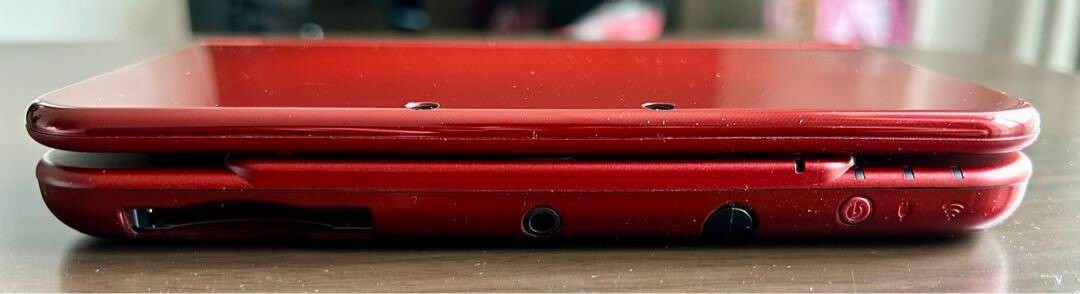 New Nintendo 3DS XL LL Metallic Red Console Stylus Working Tested Japanese ver