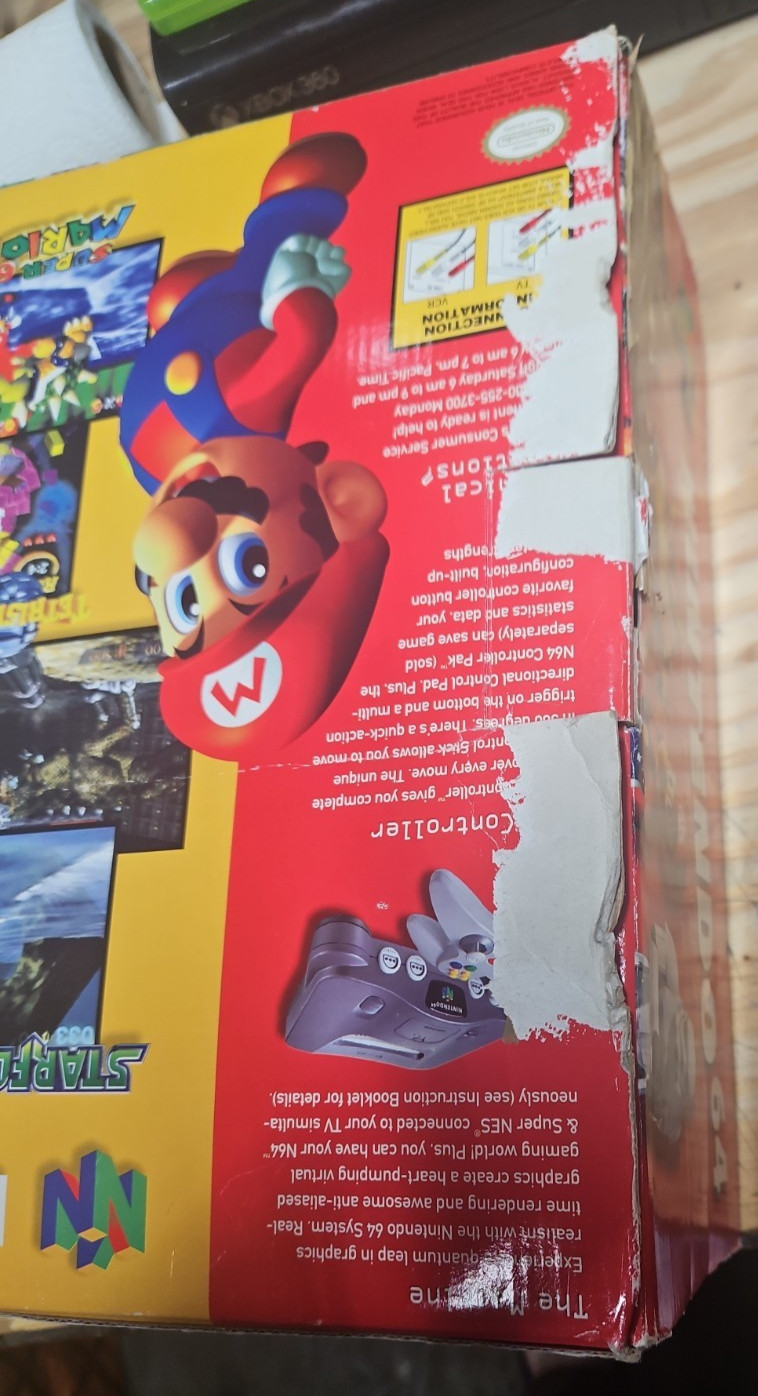 Nintendo 64 Console With Box N64 Controller Styrofoam