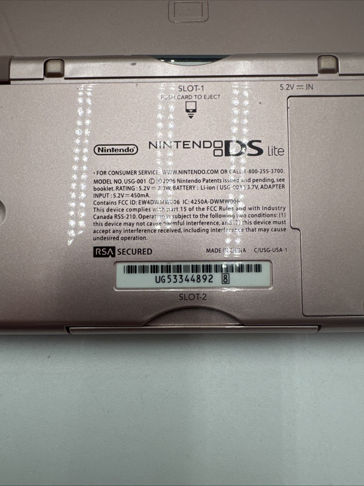 Nintendo DS Lite Handheld Game Console USG-001 Pink With Games 13 Kids Lot