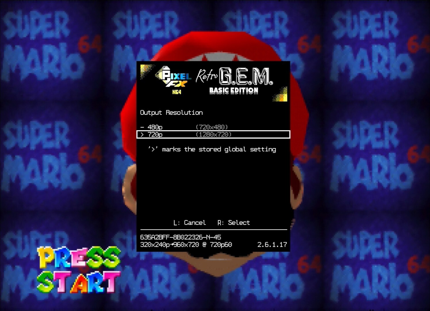 Nintendo 64 N64 Digital HDMI Mod & Deblur PixelFX RetroGEM N64 PAL / NTSC Transp.