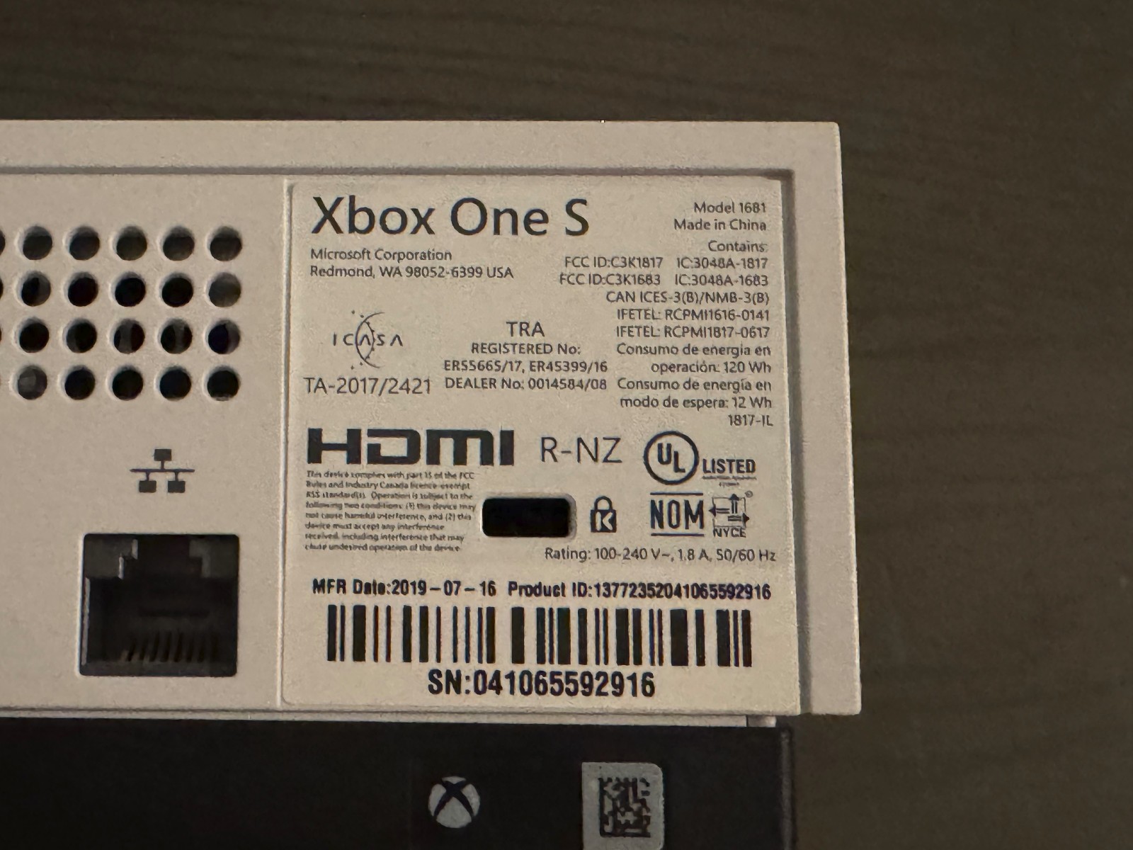 Xbox One S 1TB Console – Working Tested, Includes Controller, Cords, and 6 Games