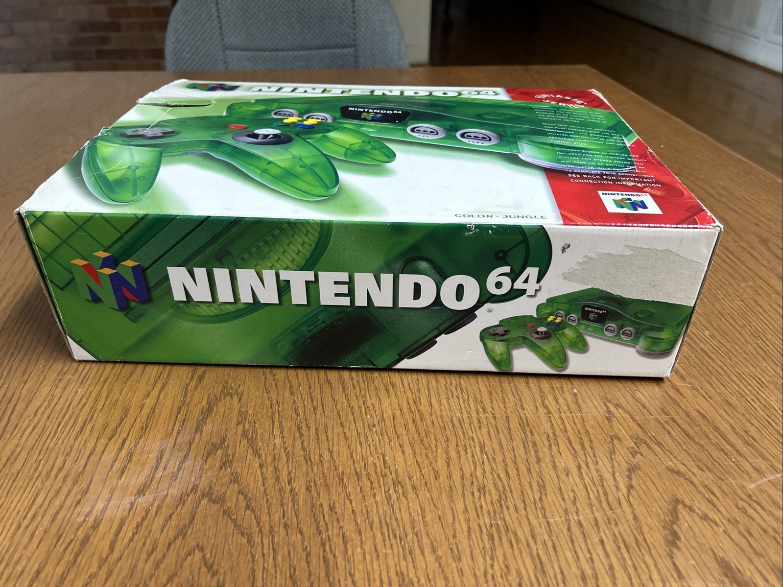 Nintendo 64 Funtastic Jungle Green System Console Complete CIB W/Expansion Pak