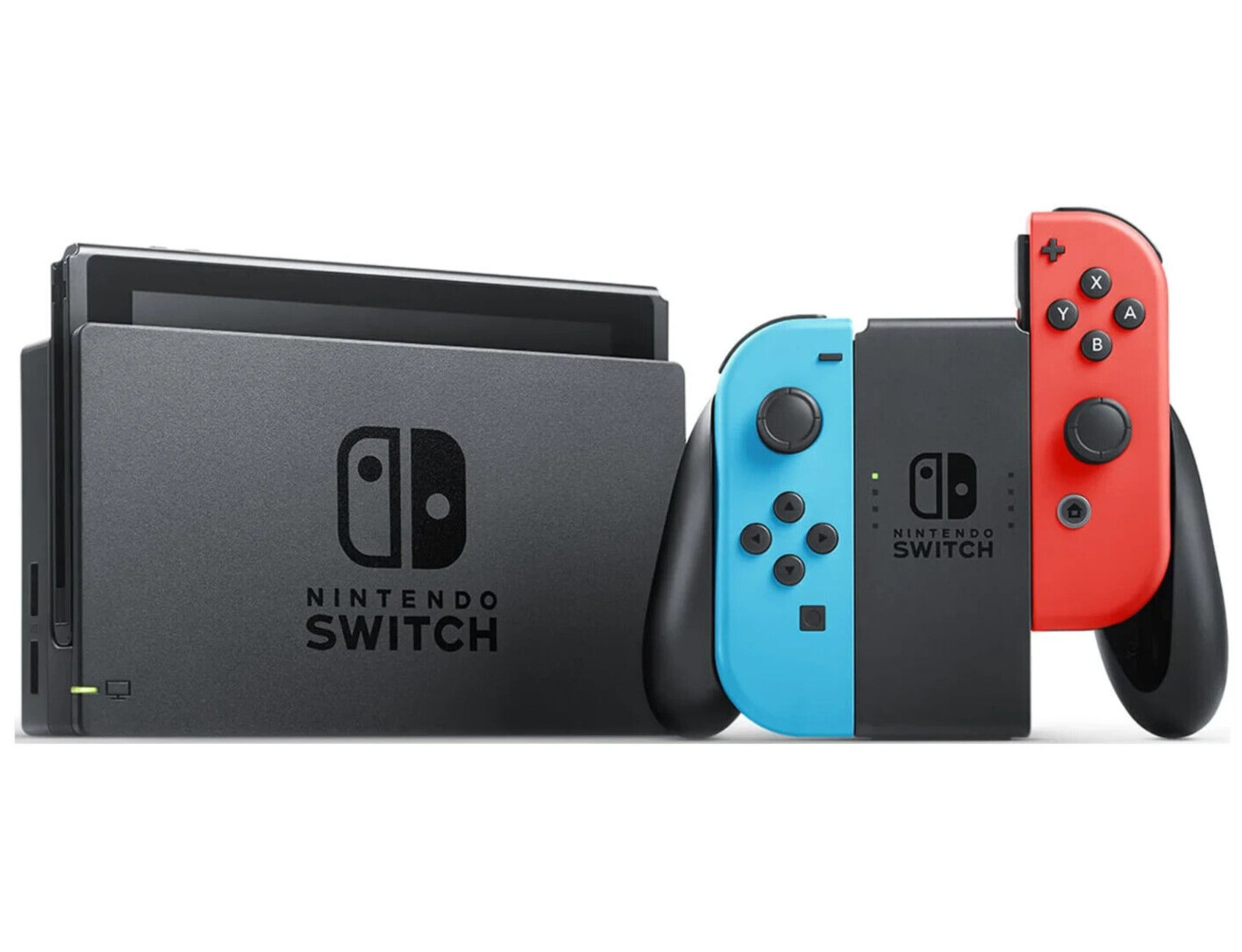 Nintendo Switch Mario Kart 8 Deluxe Bundle Neon Blue & Neon Red Joy-Con Game Dow