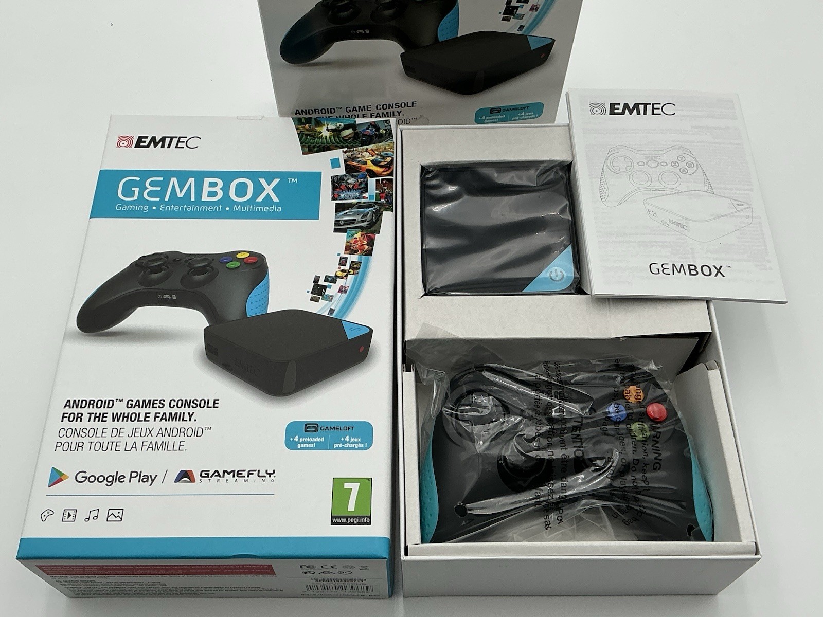 Emtec GemBox Android Games Console CPU Quad-Core 1.5GHz/1GB ram/16GB