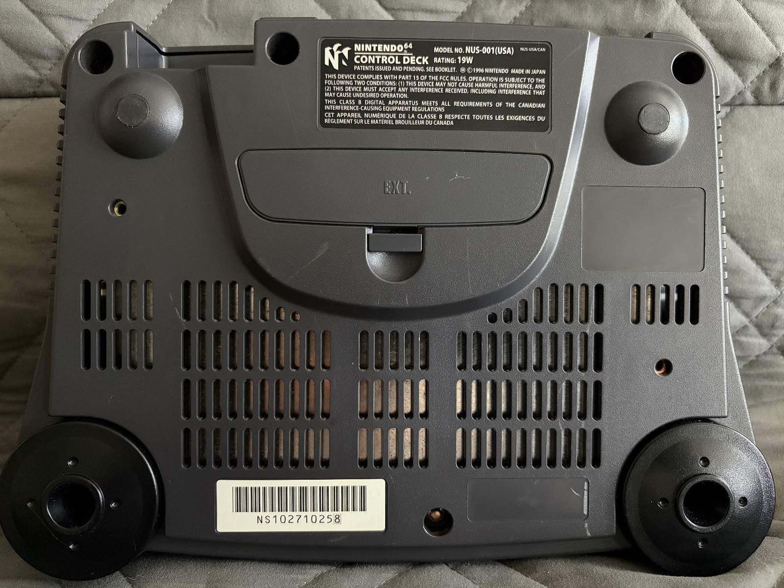 Nintendo 64 console bundle with Expansion Pak, two controllers, and Memory Pak.