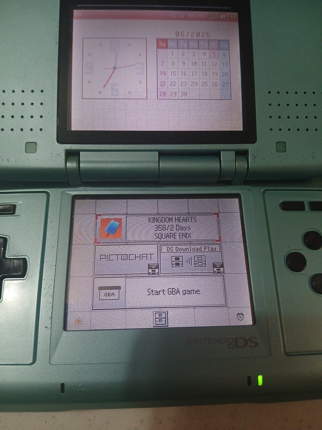 Nintendo DS NintenDogs Teal Blue Best Freinds Limited Edition + Charger + Game