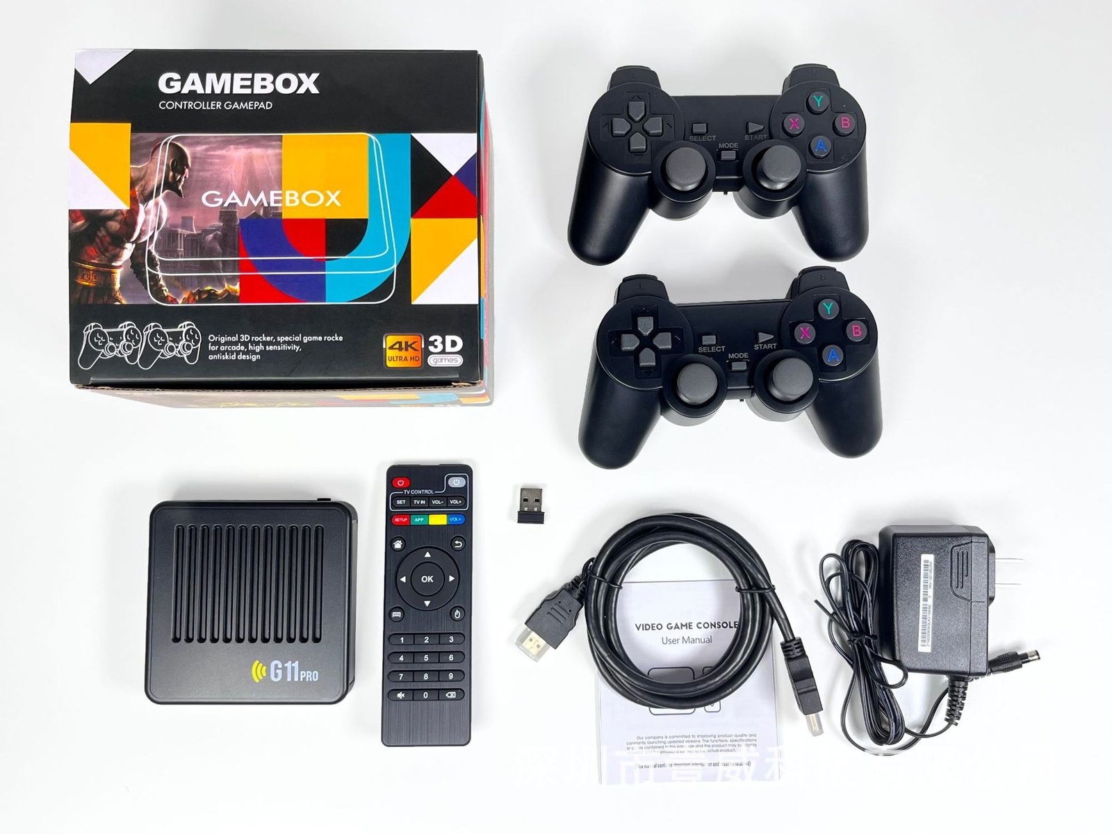 G11 Pro Game Box 4K HD TV 256G Built in 60000+ Retro Games Wireless Gamepad