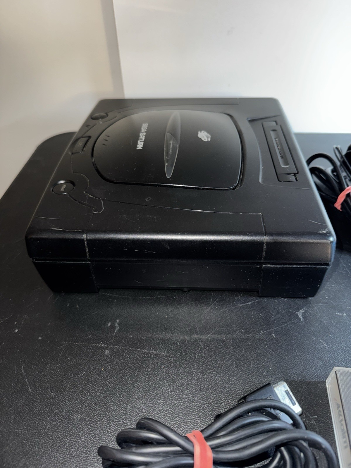 Sega Saturn Model 2 Console W/ Controller Cables Impact Racing Game Works Great!