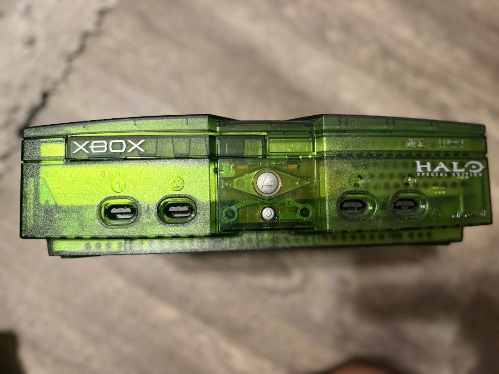 Original Microsoft Xbox Halo Limited Edition Console w/ Box Tested Working READ