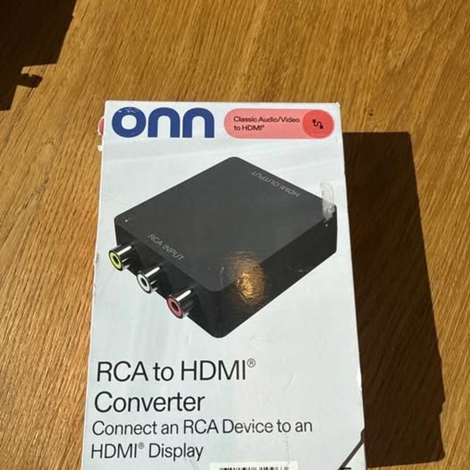 Onn. Composite AV To HDMI Adapter 1080P HD Quality (100008629) New OPEN BOX