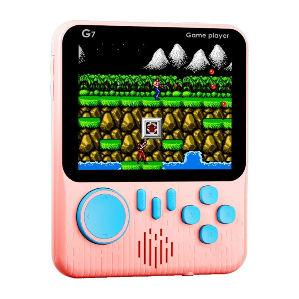G7 Retro Handheld Game Console, 3.5-Inch LCD, Built-In 666 Games,Portable Gamin