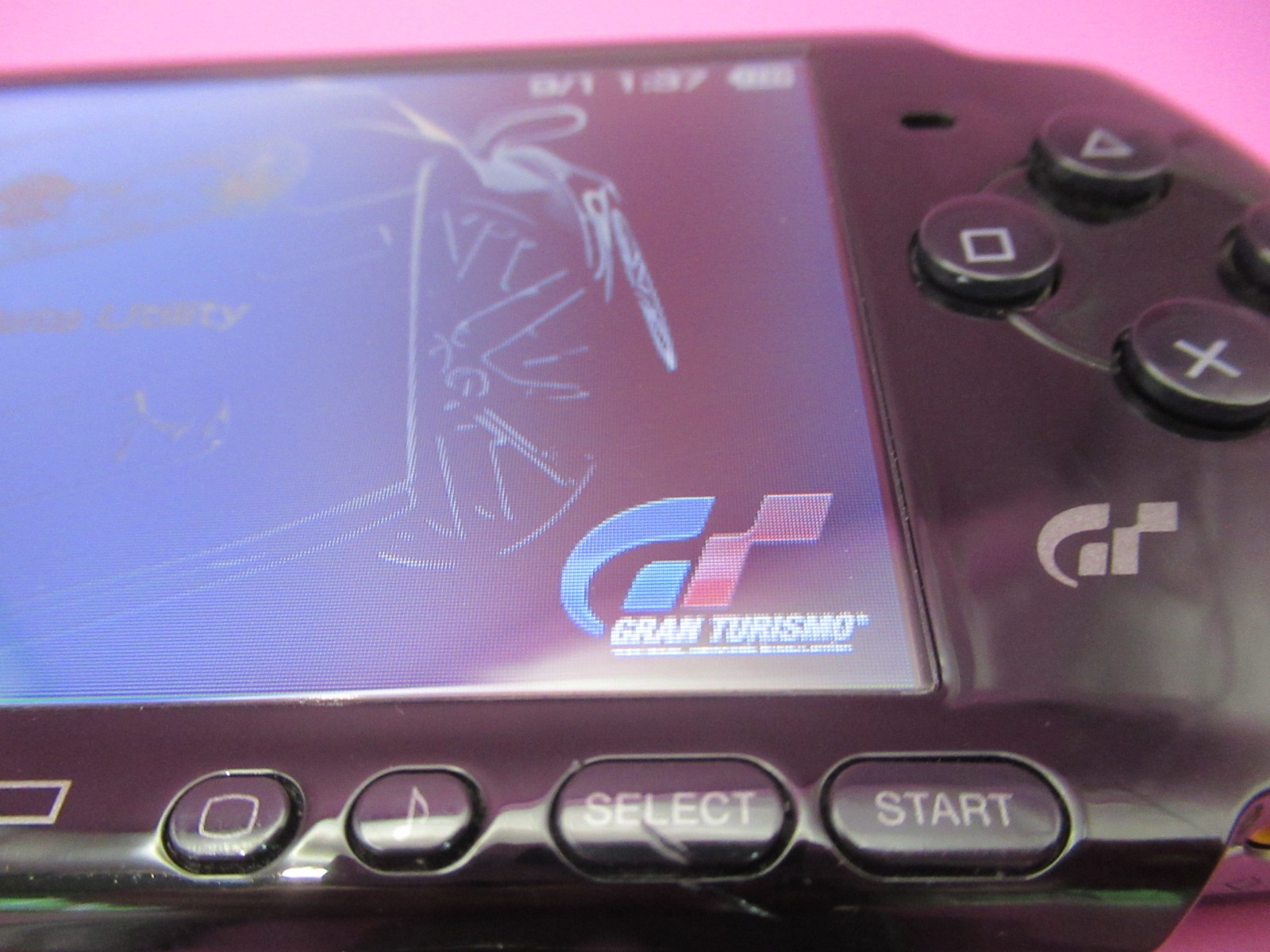 PSP 3000 Gran Turismo Edition – RARE PSP 128GB ARK-4 cable/battery/ new LCD VG!
