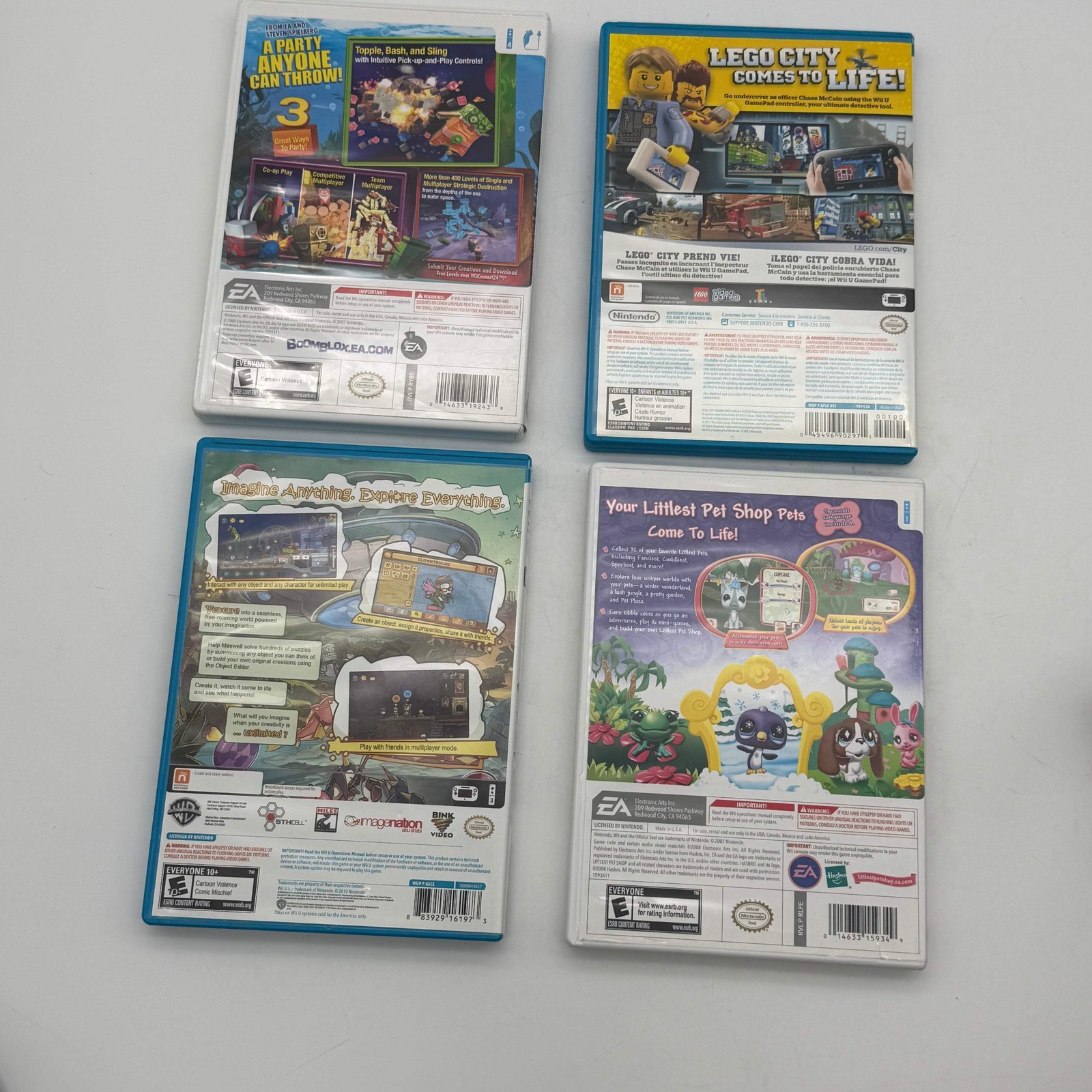 Nintendo Wii U 32GB Deluxe Console WUP-101 & GamePad WUP-010, Remotes and 4 Game
