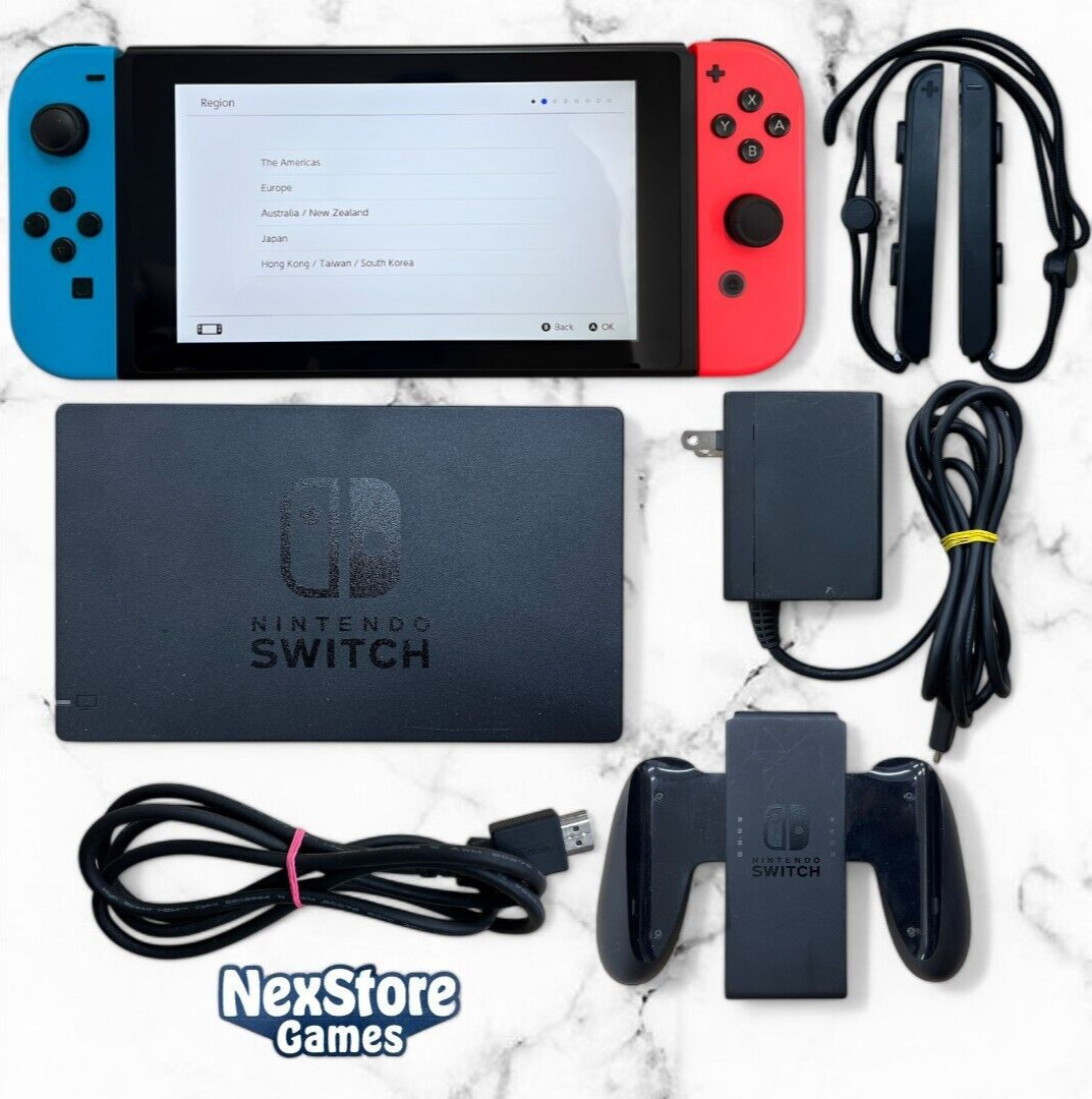Nintendo Switch Console HAC-001 Joy Con Dock Grip Charger HDMI Choice of sets JP