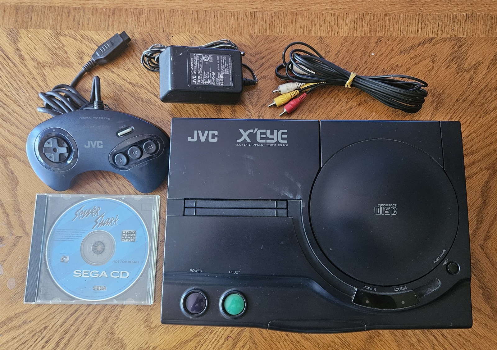 PLEASE READ JVC X’Eye Sega Genesis + Sega CD w/OEM Controller & Sewer Shark