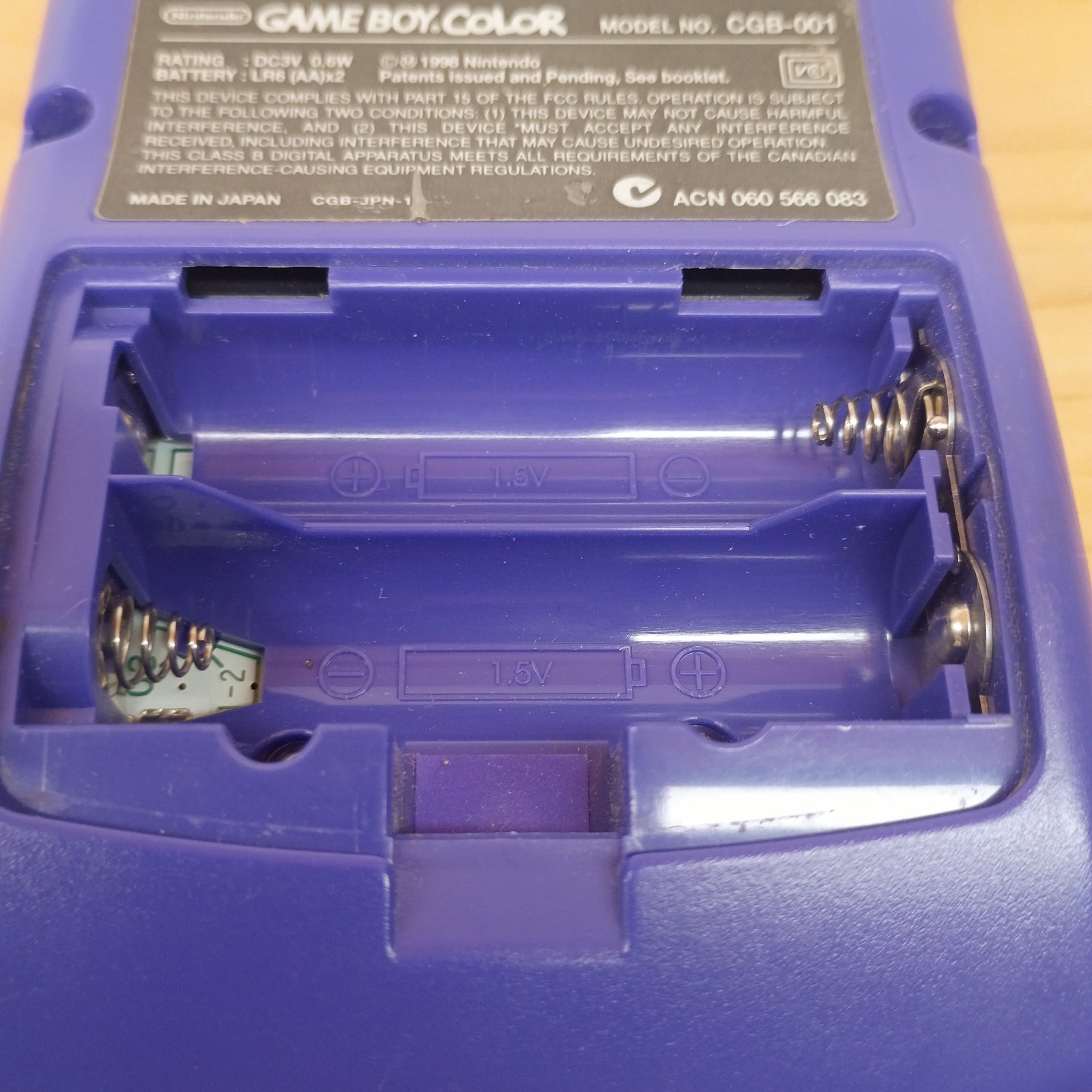 Grape Purple Nintendo Gameboy Color CGB-001 Tested And Working