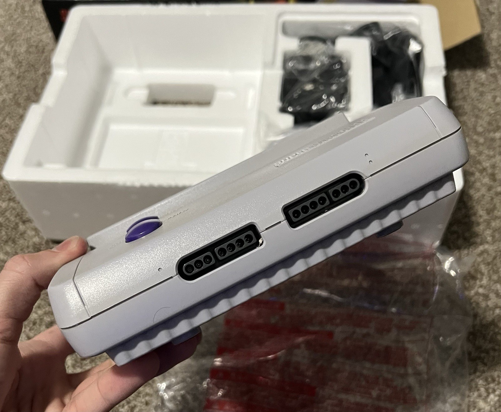 Super Nintendo Jr System Console CIB Bonus Controller Offer Variant Target SNES