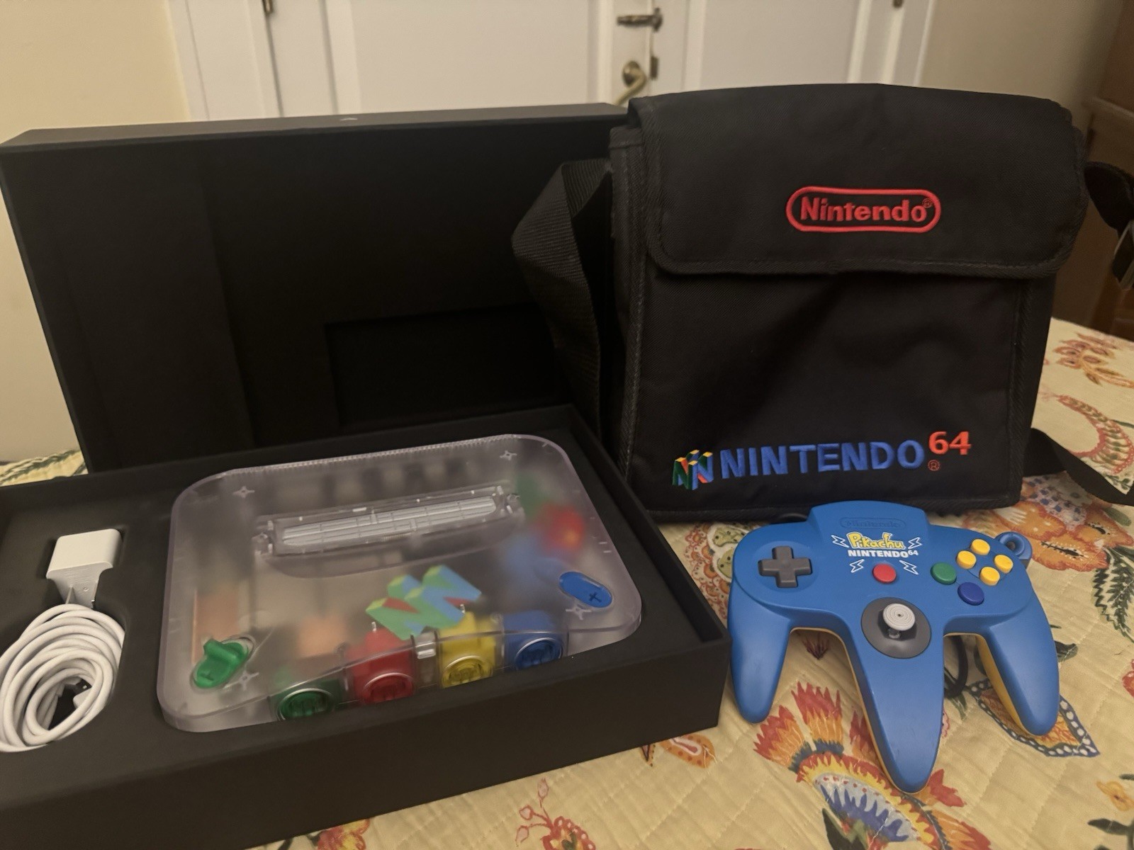 Custom Analogue 3D Console Limited Edition Clear W/ Pokemon Controller & OEM Bag
