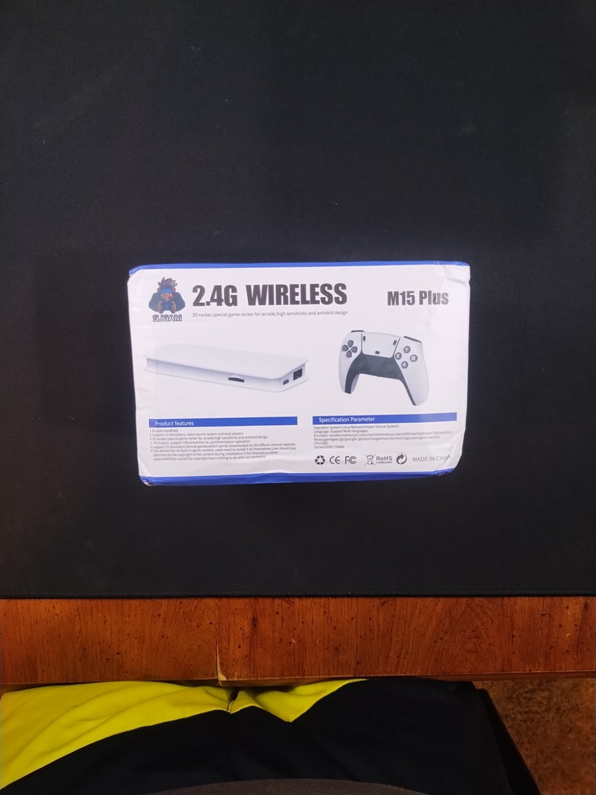 SJGAM M15 Plus 2.4G Wireless Game Stick Console 4K HDMI Double Rocker