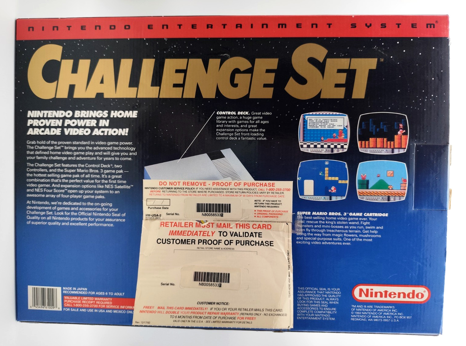 Nintendo Entertainment System NES Mario 3 Challenge Set – NEW Never Played!
