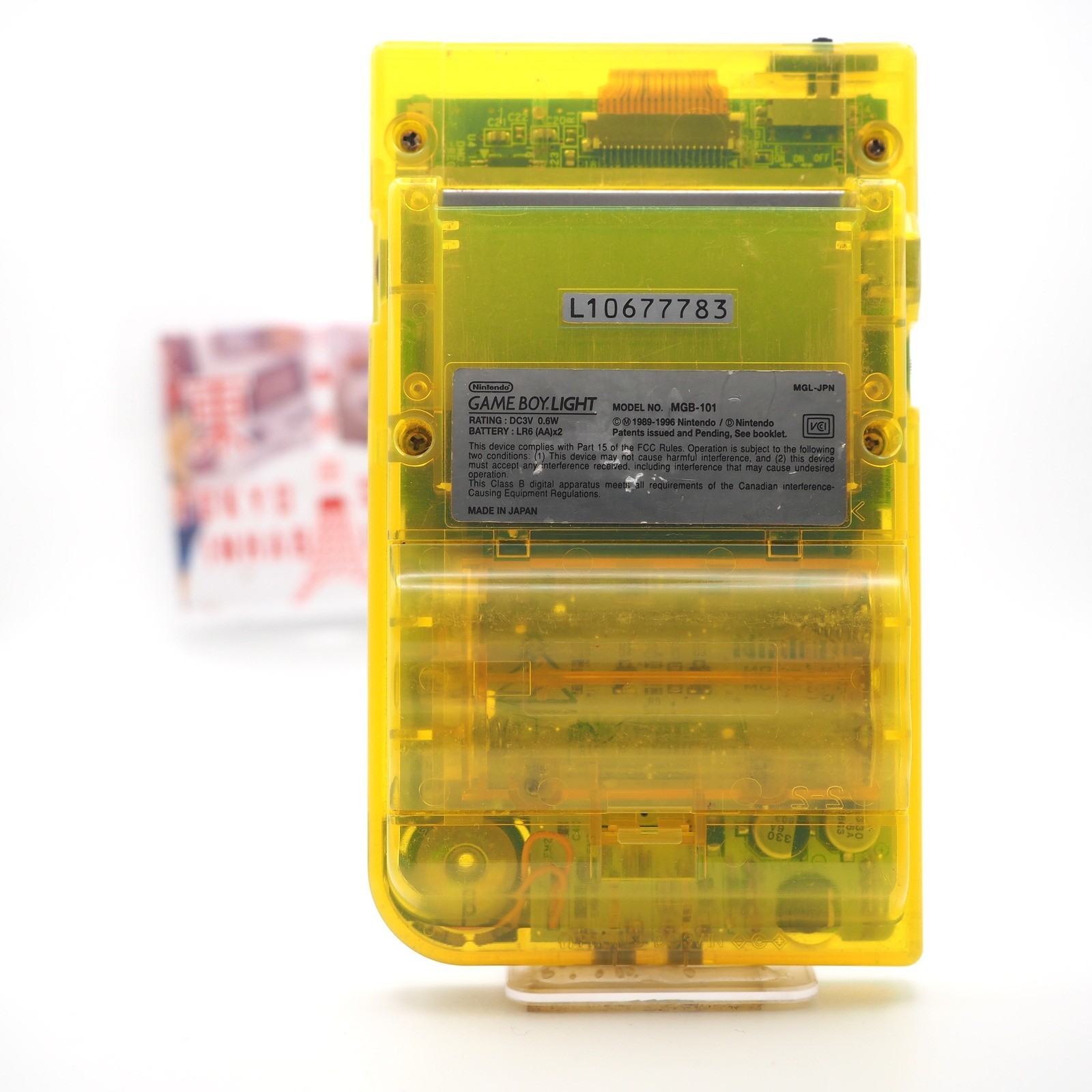 OEM Nintendo Game Boy Light Toys R Us Edition Clear Yellow MGB-101 TESTED #1[EX]