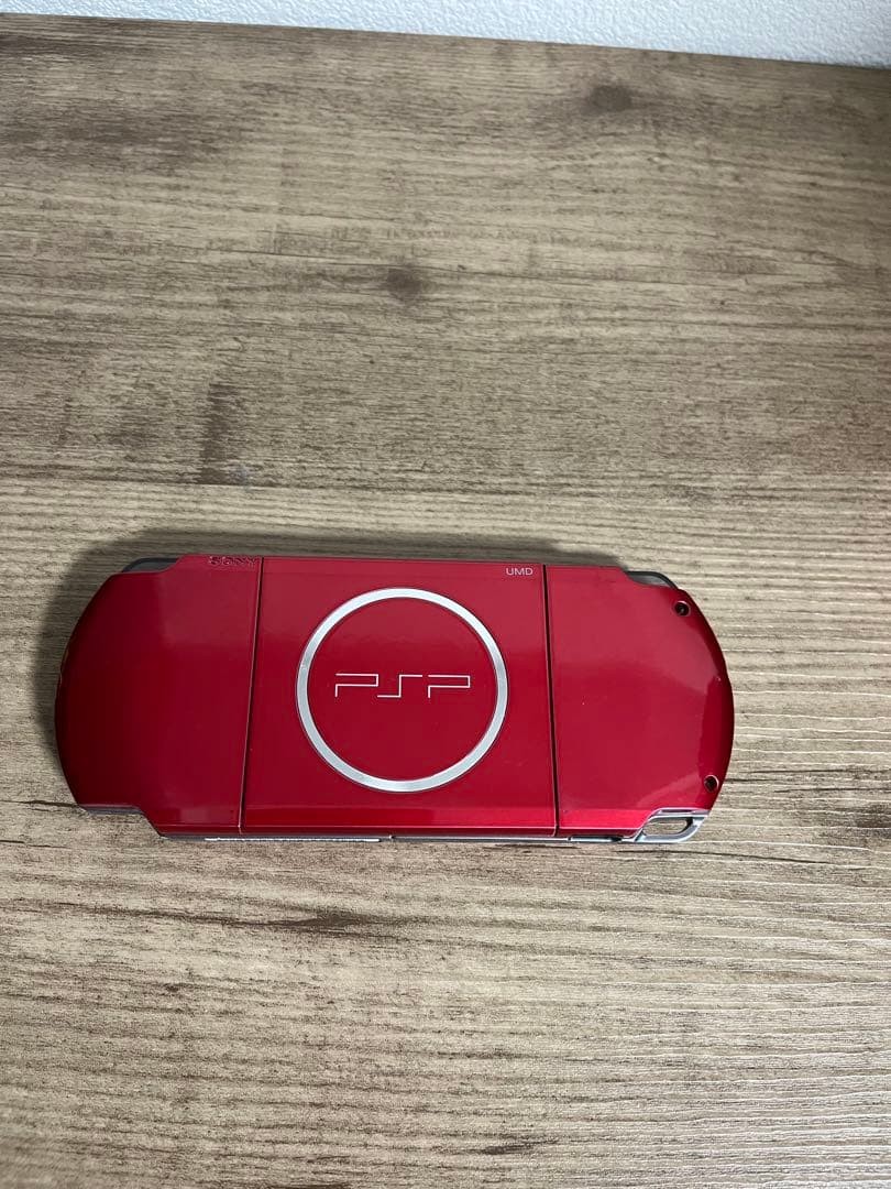 PSP Operation Confirmed Sony Ps3000 Body Red With Memory Card Japan