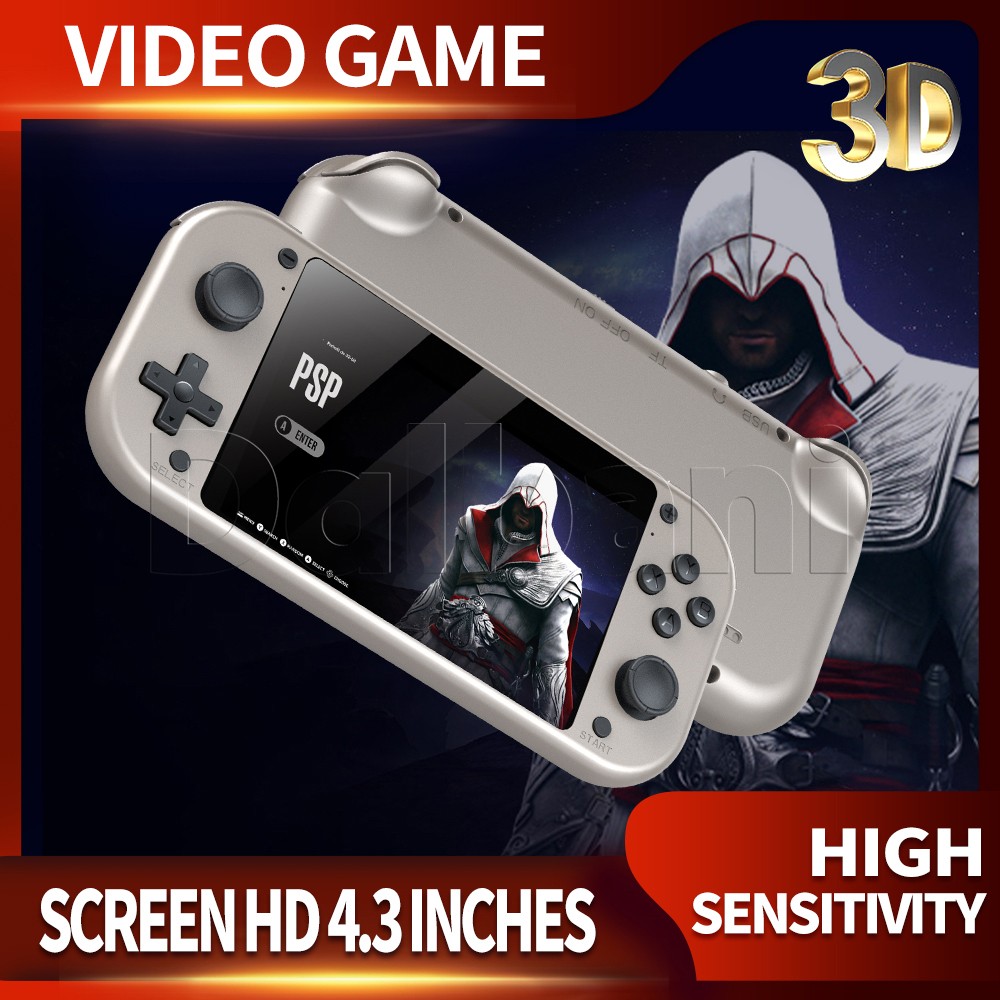 M17 Retro Handheld Game Console 4.3″ IPS Screen 64GB Portable Player