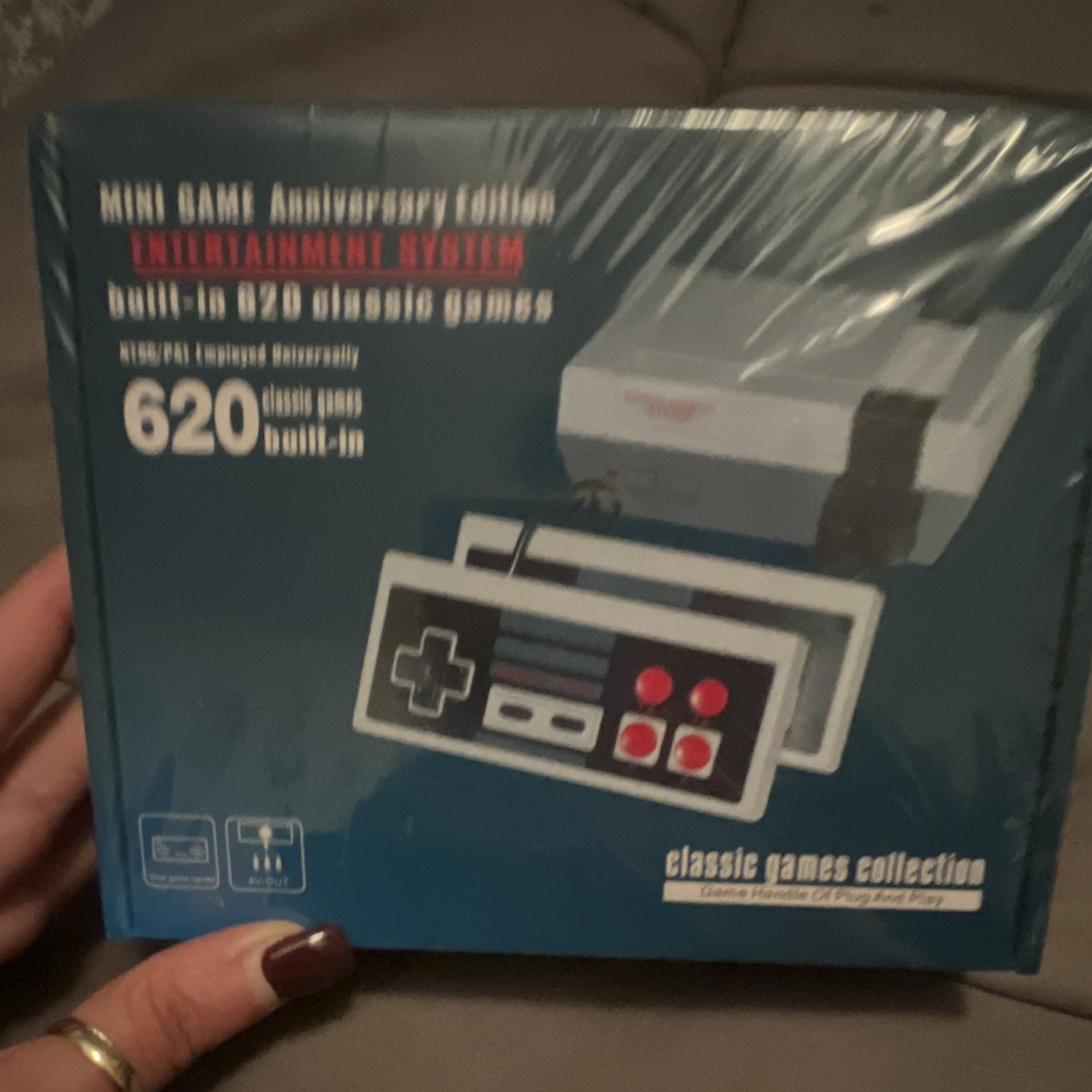 Mini Game Anniversary Edition Console 620 Built-In Games Plug & Play AV-OUT
