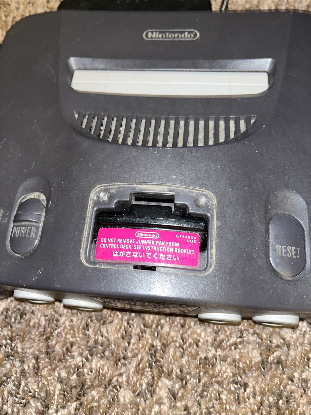 Nintendo 64 N64 Console With OEM Power Adapter ONLY- TESTED- WORKING-