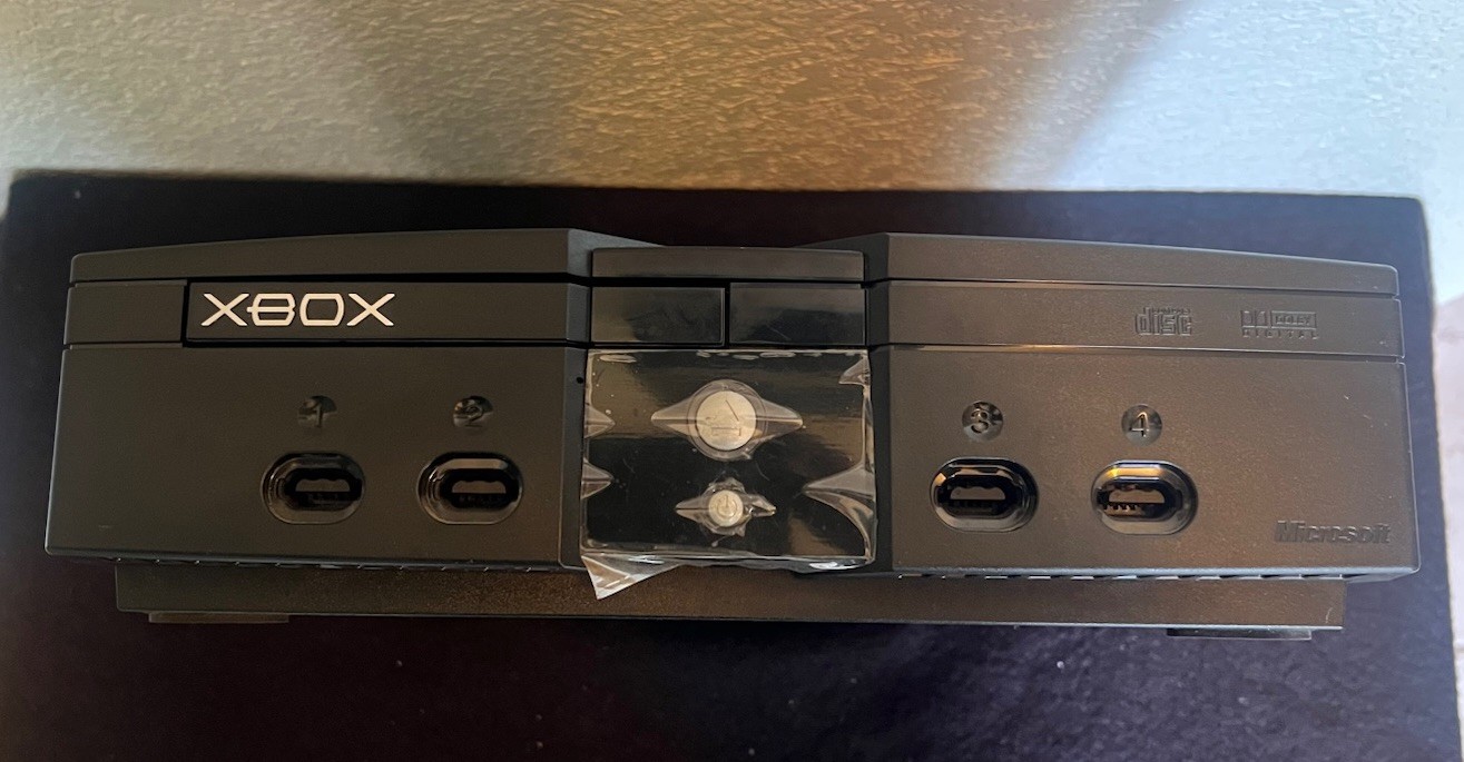 Xbox Original Console Bundle Controllers, DVD Playback Dongle/remote, Cables