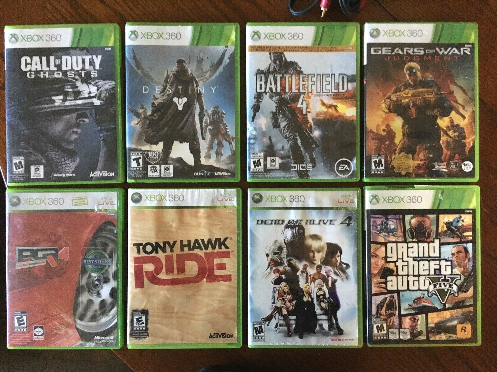 Microsoft Xbox 360 S Console w/250GB Gloss Black 2 Controllers + 8 games + HDMI