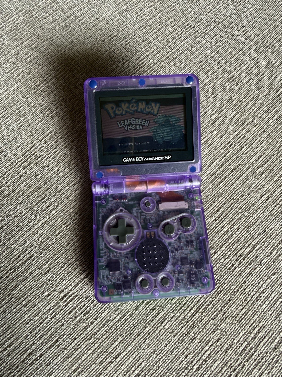 Nintendo Game Boy Advance SP AGS-001 Transparent Purple Reshell