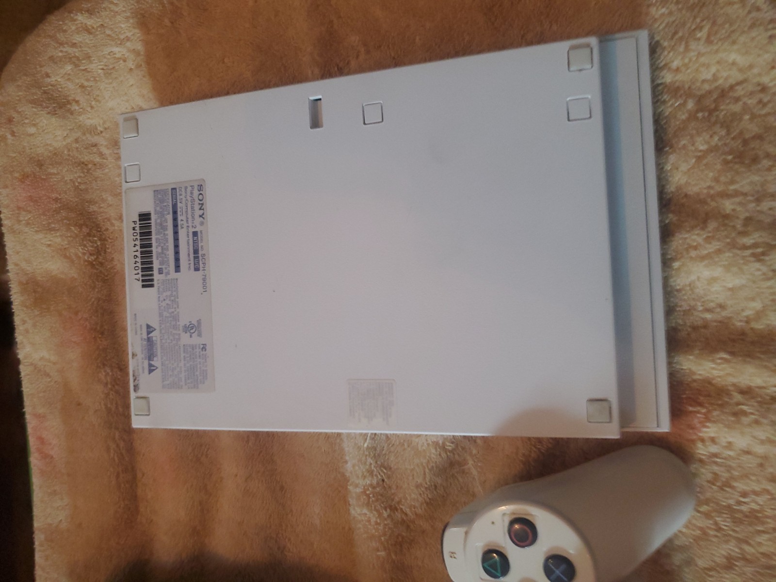 SONY PlayStation 2 SCPH-77000CW White Slim Console Tested w/ Controller, Cable