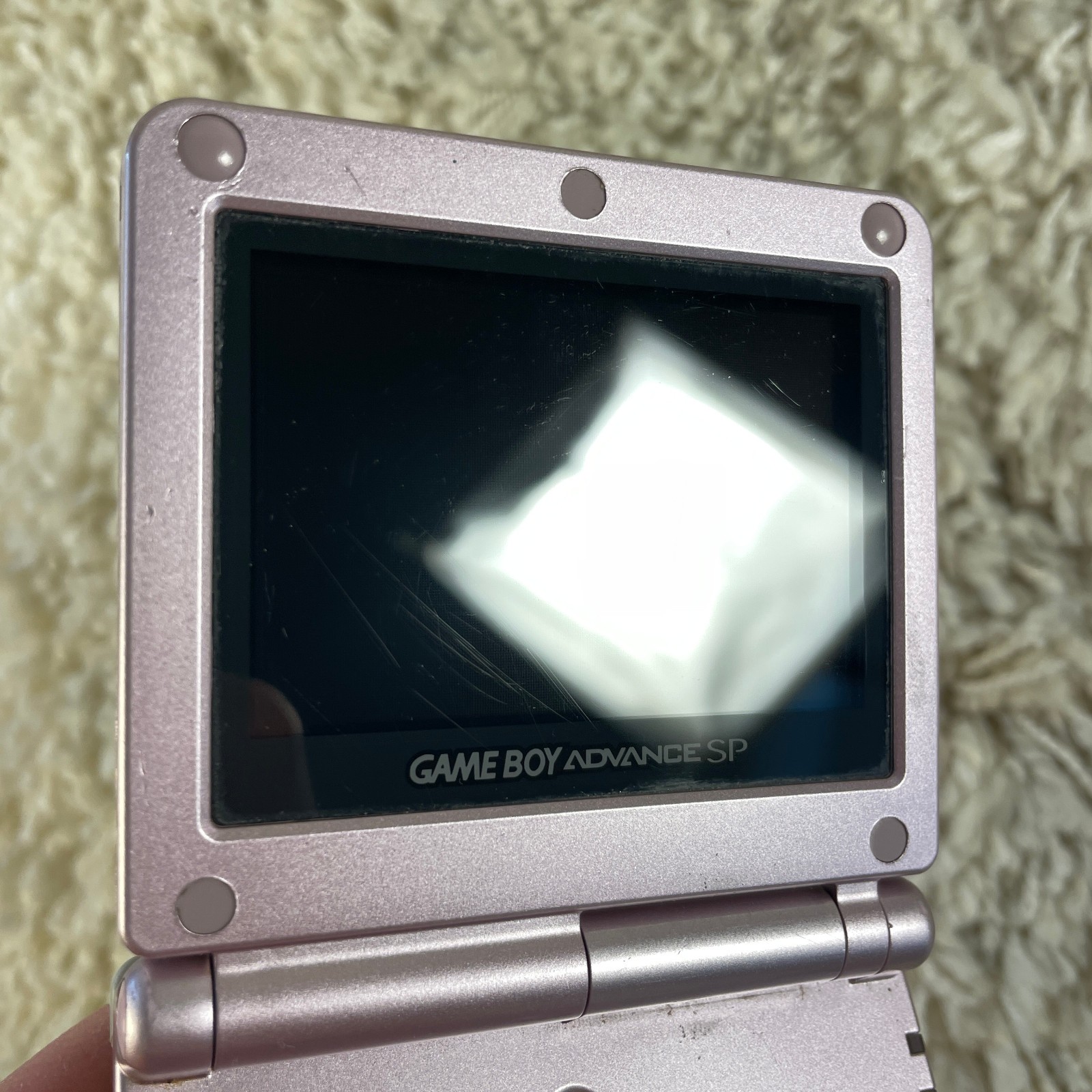 Nintendo Gameboy Advance GBA SP Handheld System Pearl Pink Model AGS-101 Tested