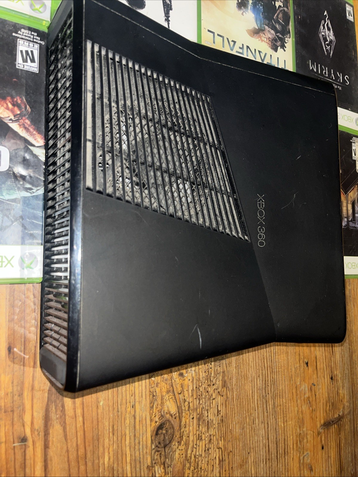 Microsoft Xbox 360 S Slim Black 250GB Replacement Console W/ Games Lot Bundle