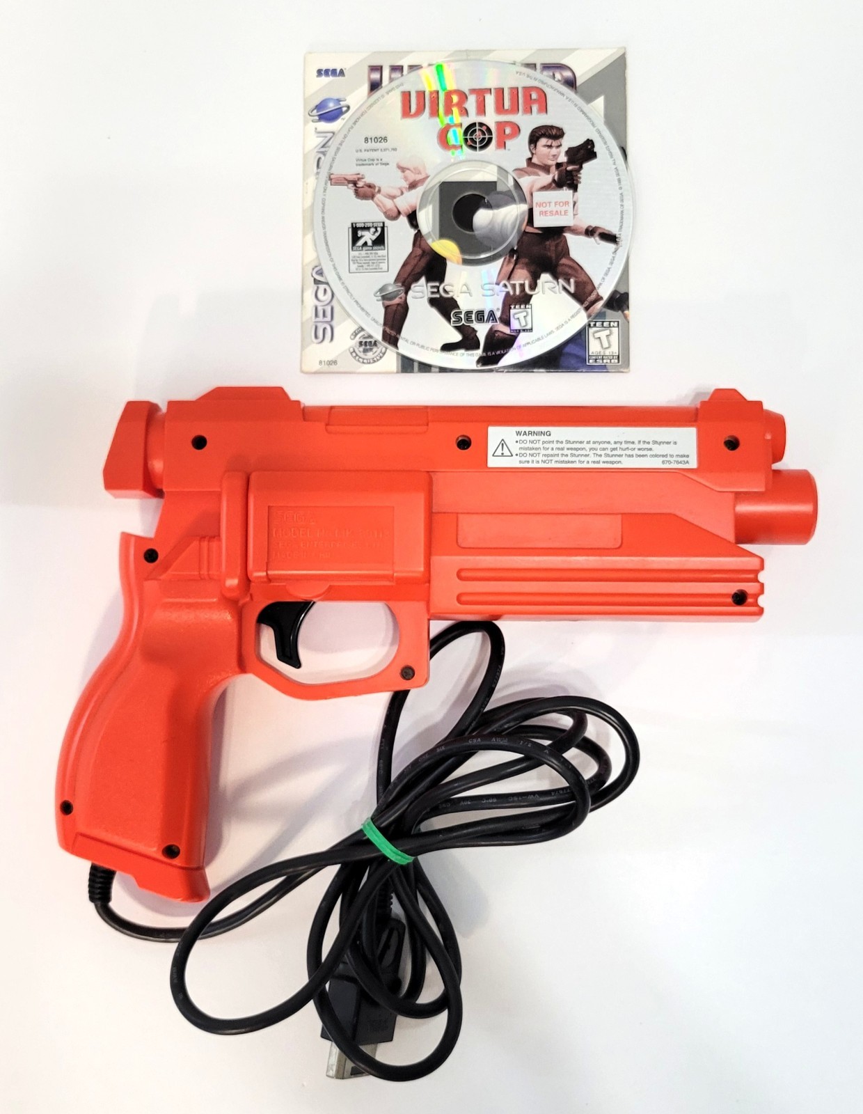 Sega Saturn Console Bundle + 8 Games 2 Controllers Stunner Light Gun New PSU