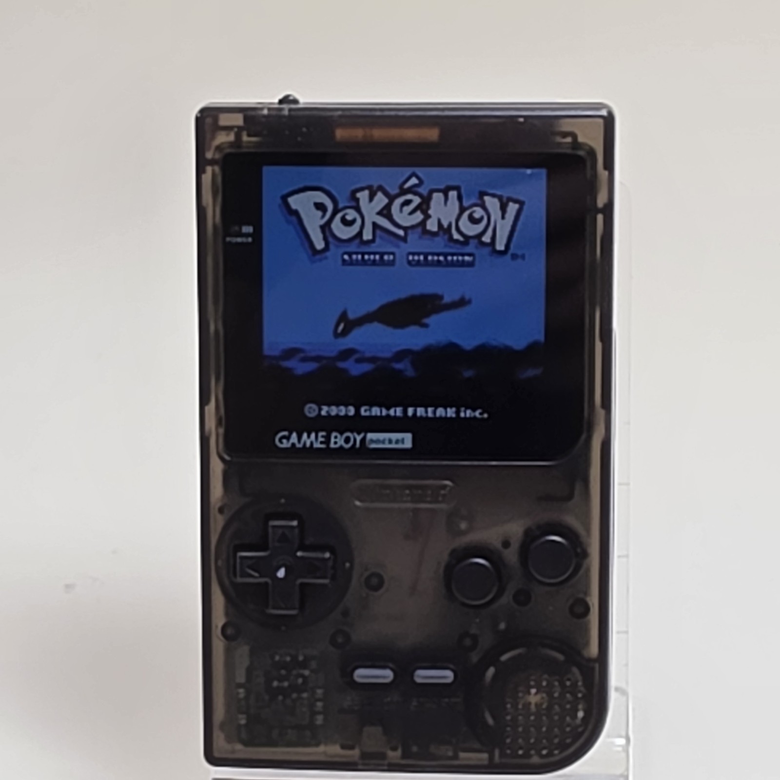 Custom Game Boy Pocket GBP [Clear Black] W/ Laminated IPS Screen & USB-C Battery