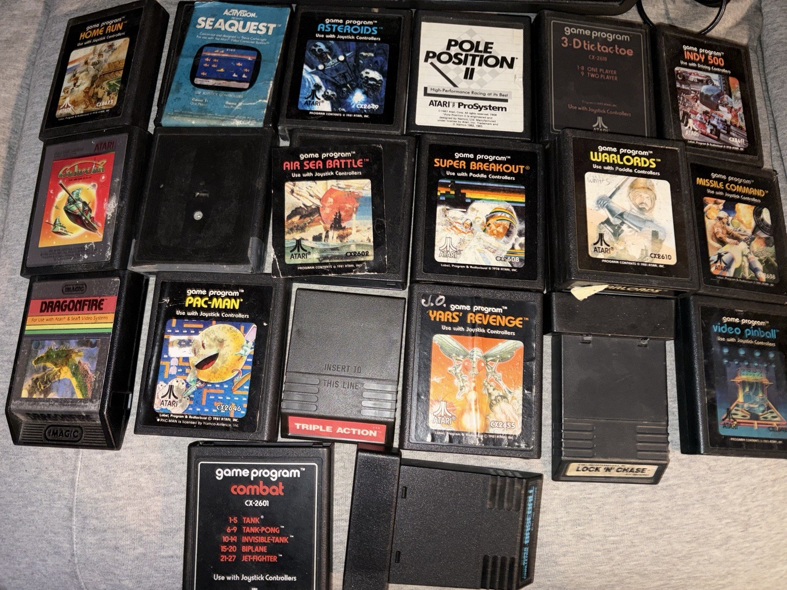 Atari 2600 Darth Vader 4-Switch 1983 Taiwan 20 Games Cartridges READ