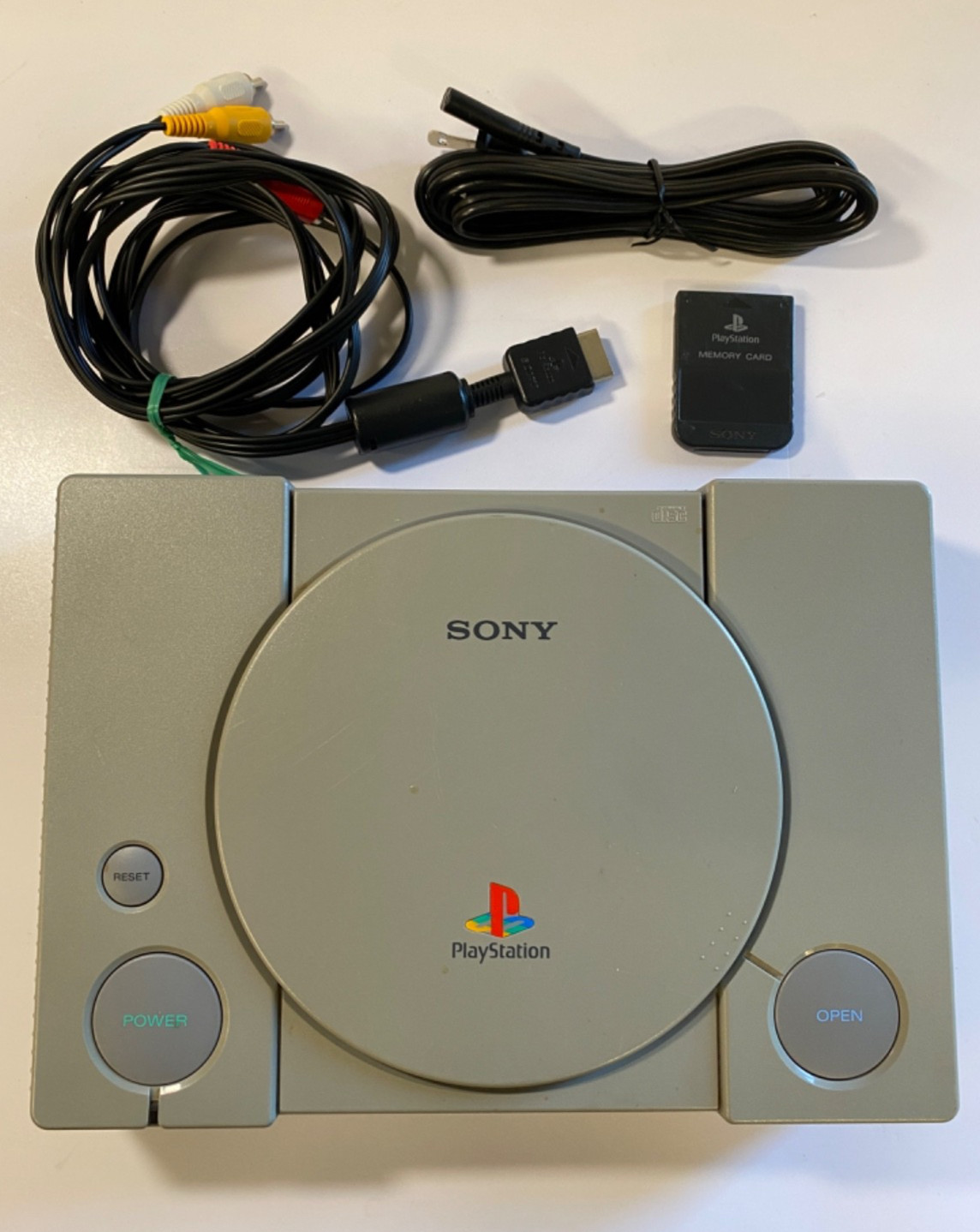 PlayStation 1 Bundle w/ Cords + Memory Card SCPH-5501 *SHOWN WORKING