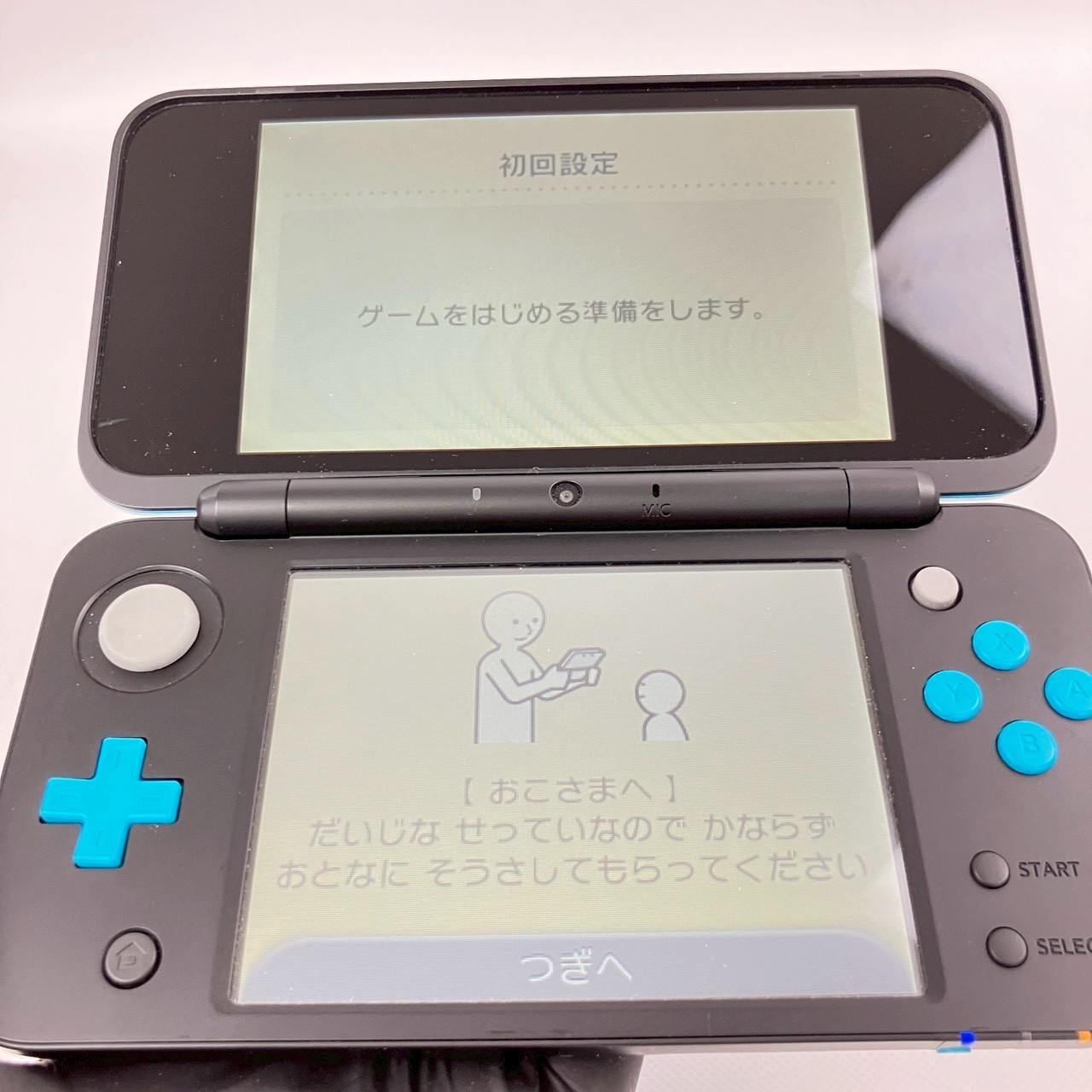 Nintendo new 2DS XL LL Turquoise x Black Console Boxed A Rank Japanese Only 86