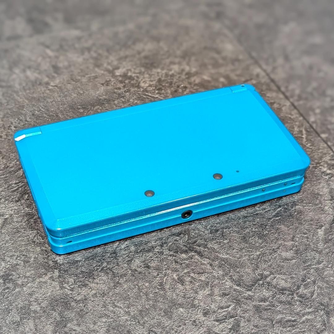 Nintendo 3DS Light Blue Console Box Charger Stylus Tested Japan Ver NTSC-J