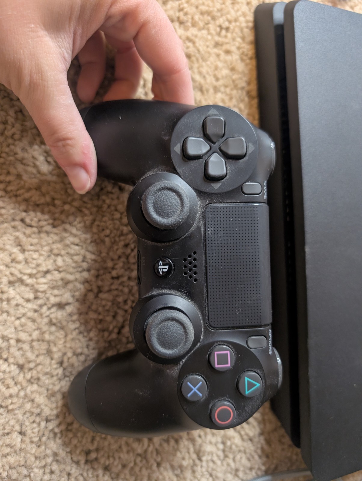 Sony PlayStation 4 PS4 Slim 1TB Console CUH-2215B Controller Cables Box Horizon