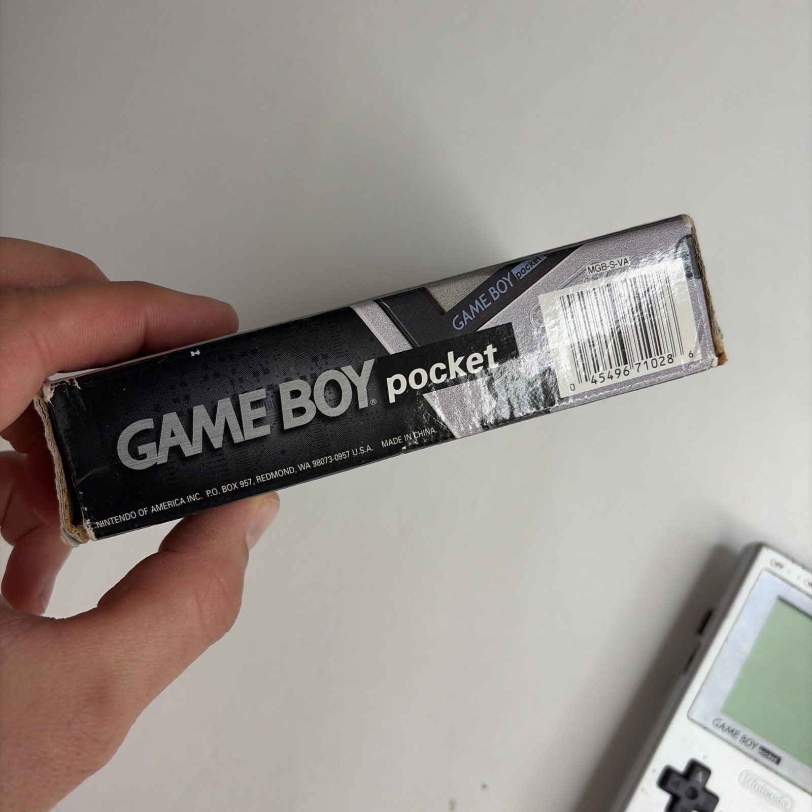 Parts Repair Nintendo Game Boy Pocket Silver Handheld MGB-001 Complete Box CIB