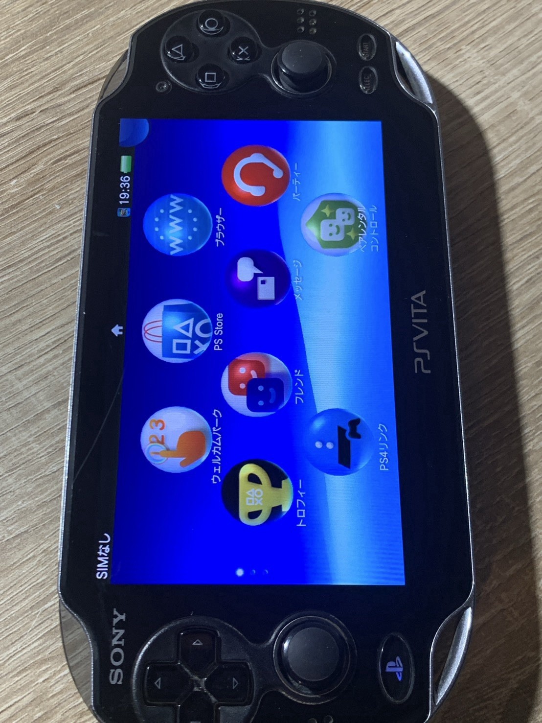 1234 PlayStation PS Vita PCH-1100 Crystal Black Normal TESTED