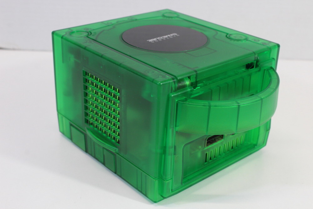 Nintendo Gamecube Console Clear Transparent Dark Green & AC AV NTSC-U/C DOL-001