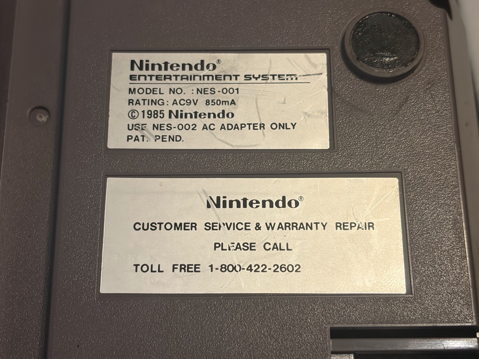 Nintendo Entertainment System NES-001 Home Console, Gray, (AS-IS/ NOT TESTED)