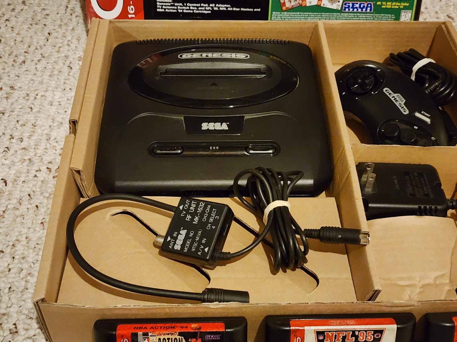 Sega Genesis Model 2 Console Complete CIB Original Box Super Sports Pack HTF!