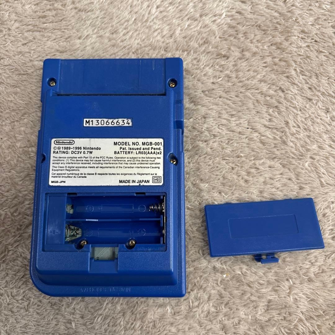 Game Boy Pocket, Blue, Seibu Lions logo, MGB-001, with box, used.